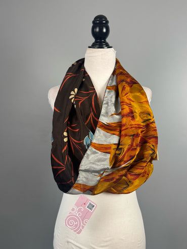 40 inch Reversible Infinity Scarf - A005 - Rangeelaa - Fairtrade Sustainable Women's Clothing