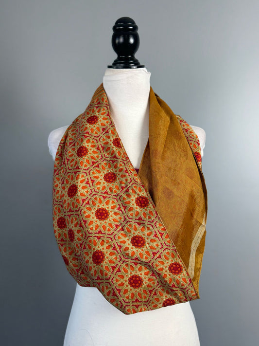 40 inch Reversible Infinity Scarf - A009 - Rangeelaa - Fairtrade Sustainable Women's Clothing