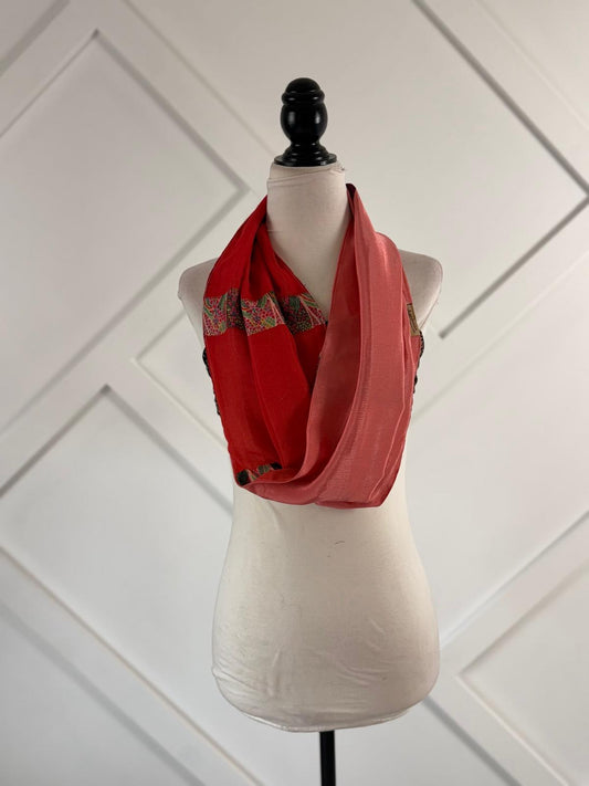 40 inch Reversible Infinity Scarf - A16 - Rangeelaa - Fairtrade Sustainable Women's Clothing