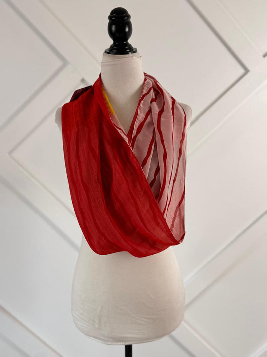40 inch Reversible Infinity Scarf - A24 - Rangeelaa - Fairtrade Sustainable Women's Clothing