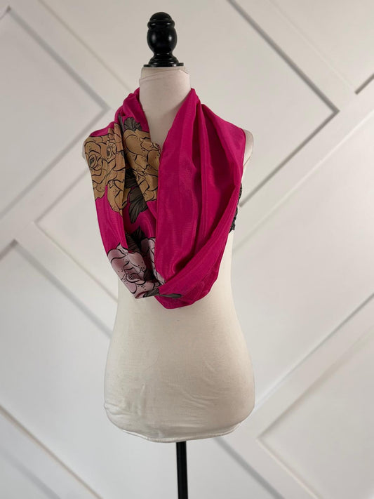 40 inch Reversible Infinity Scarf - A25 - Rangeelaa - Fairtrade Sustainable Women's Clothing