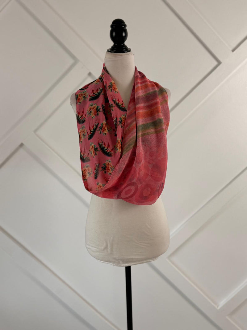 40 inch Reversible Infinity Scarf - A28 - Rangeelaa - Fairtrade Sustainable Women's Clothing