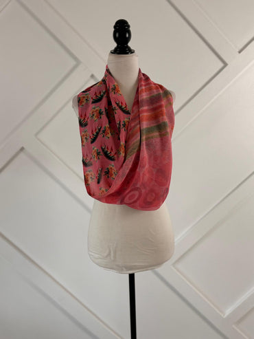 40 inch Reversible Infinity Scarf - A28 - Rangeelaa - Fairtrade Sustainable Women's Clothing