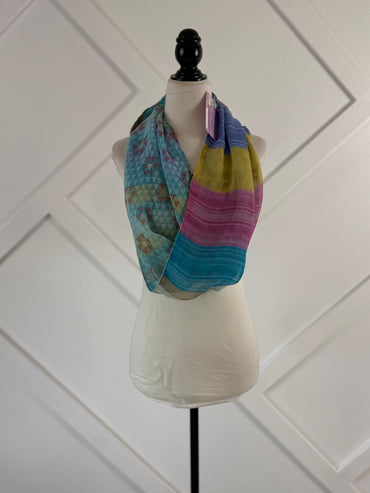40 inch Reversible Infinity Scarf - A32 - Rangeelaa - Fairtrade Sustainable Women's Clothing