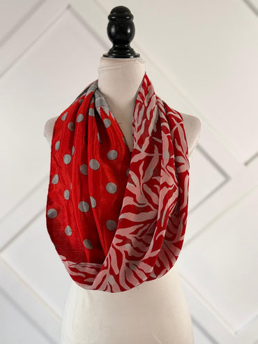 40 inch Reversible Infinity Scarf - A9 - Rangeelaa - Fairtrade Sustainable Women's Clothing