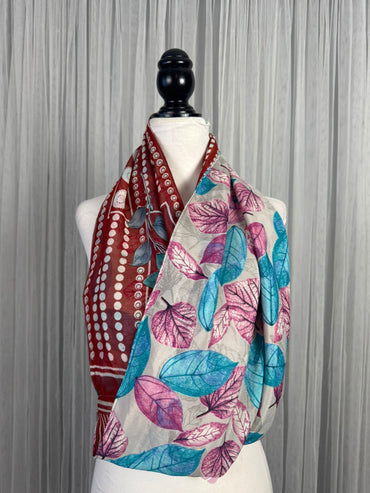 40 inch Reversible Infinity Scarf - J014 - Rangeelaa - Fairtrade Sustainable Women's Clothing