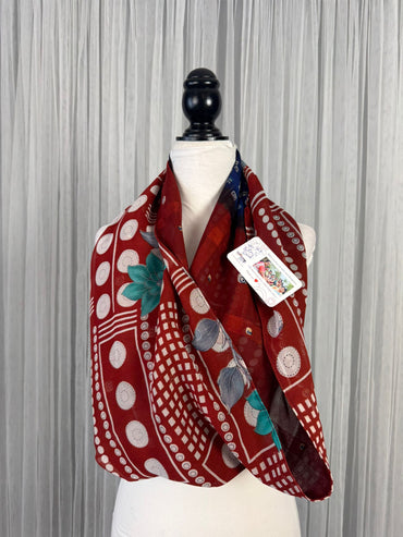 40 inch Reversible Infinity Scarf - J017 - Rangeelaa - Fairtrade Sustainable Women's Clothing
