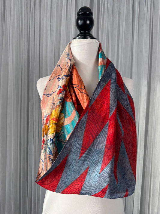 40 inch Reversible Infinity Scarf - J028 - Rangeelaa - Fairtrade Sustainable Women's Clothing
