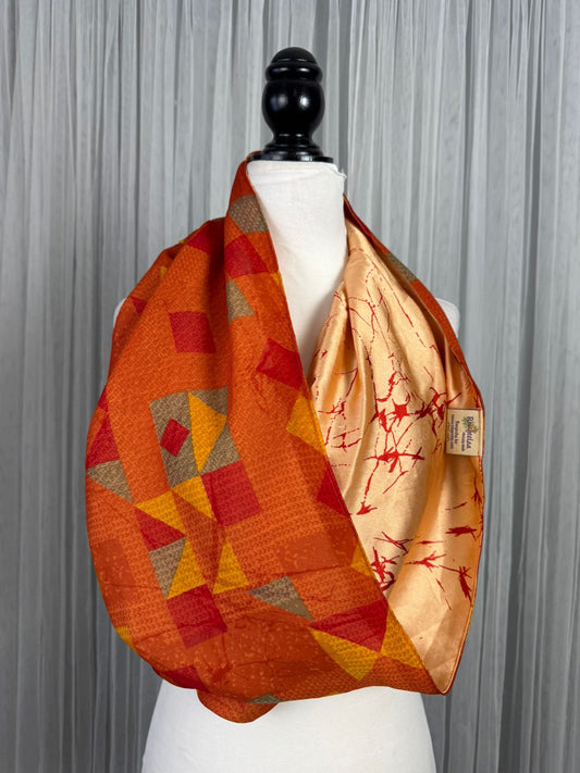 40 inch Reversible Infinity Scarf - J051 - Rangeelaa - Fairtrade Sustainable Women's Clothing