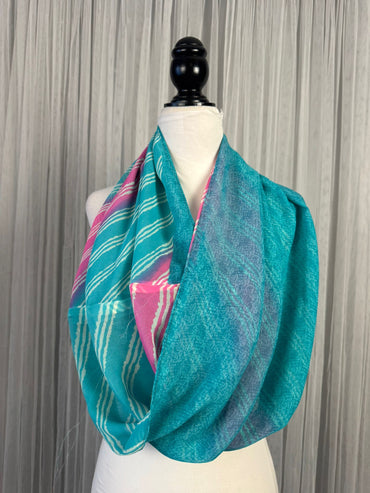 40 inch Reversible Infinity Scarf - J05 - Rangeelaa - Fairtrade Sustainable Women's Clothing