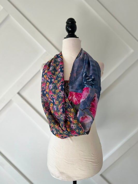 40 inch Reversible Infinity Scarf (short)-005 - Rangeelaa- Fairtrade Sustainable Women's Clothingscarf