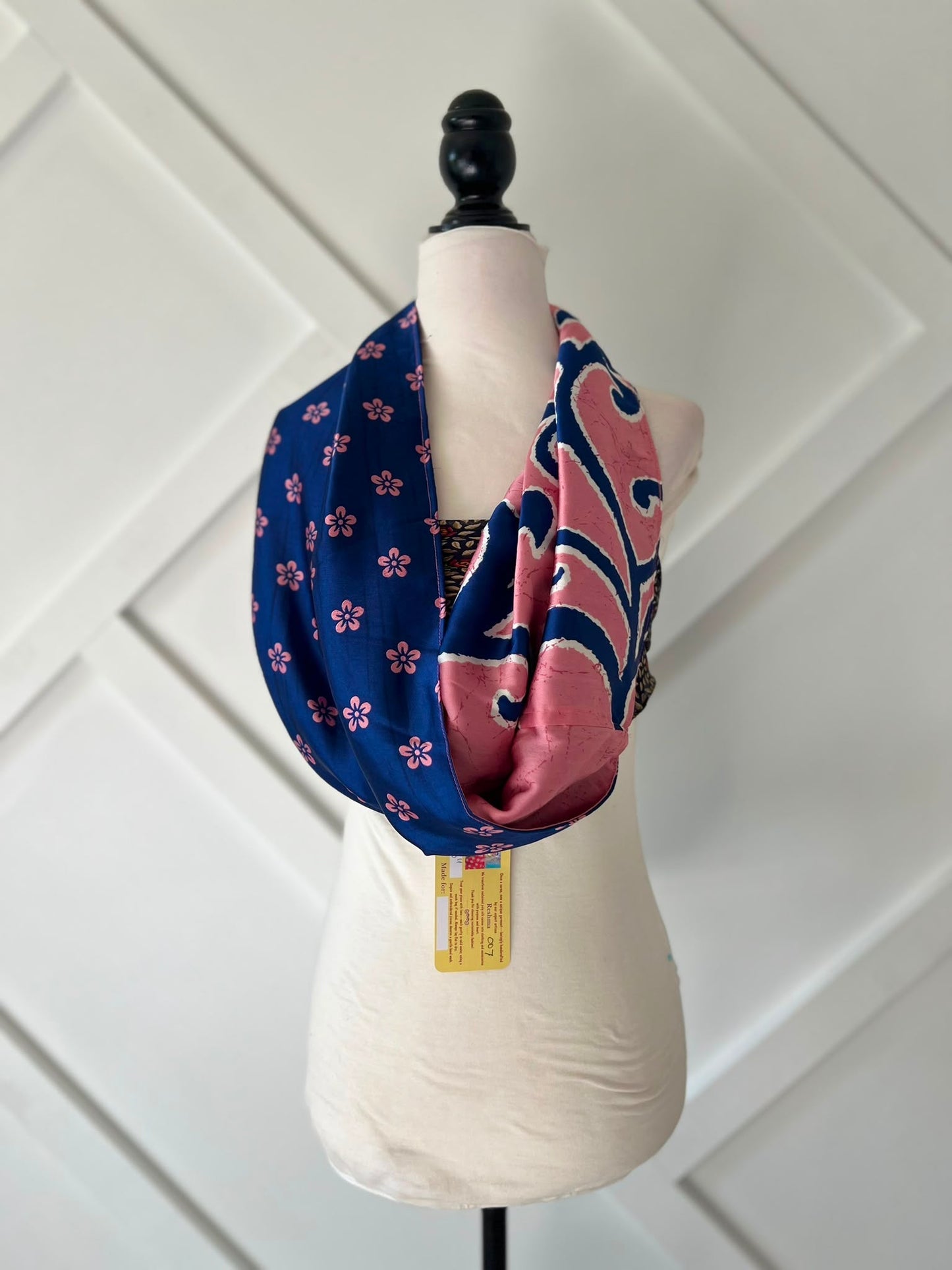 40 inch Reversible Infinity Scarf (short)-007 - Rangeelaa- Fairtrade Sustainable Women's Clothingscarf