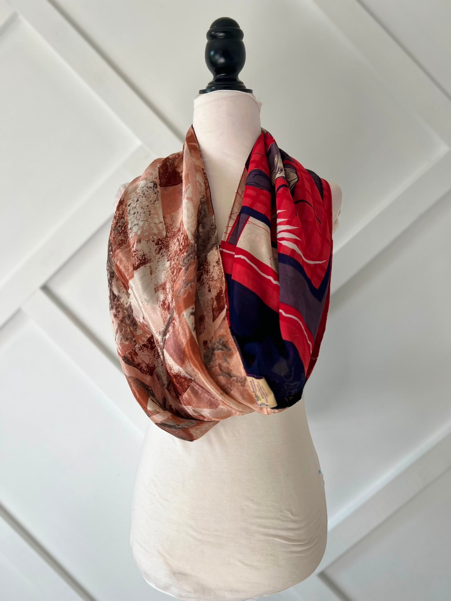 40 inch Reversible Infinity Scarf (short)-008 - Rangeelaa- Fairtrade Sustainable Women's Clothingscarf