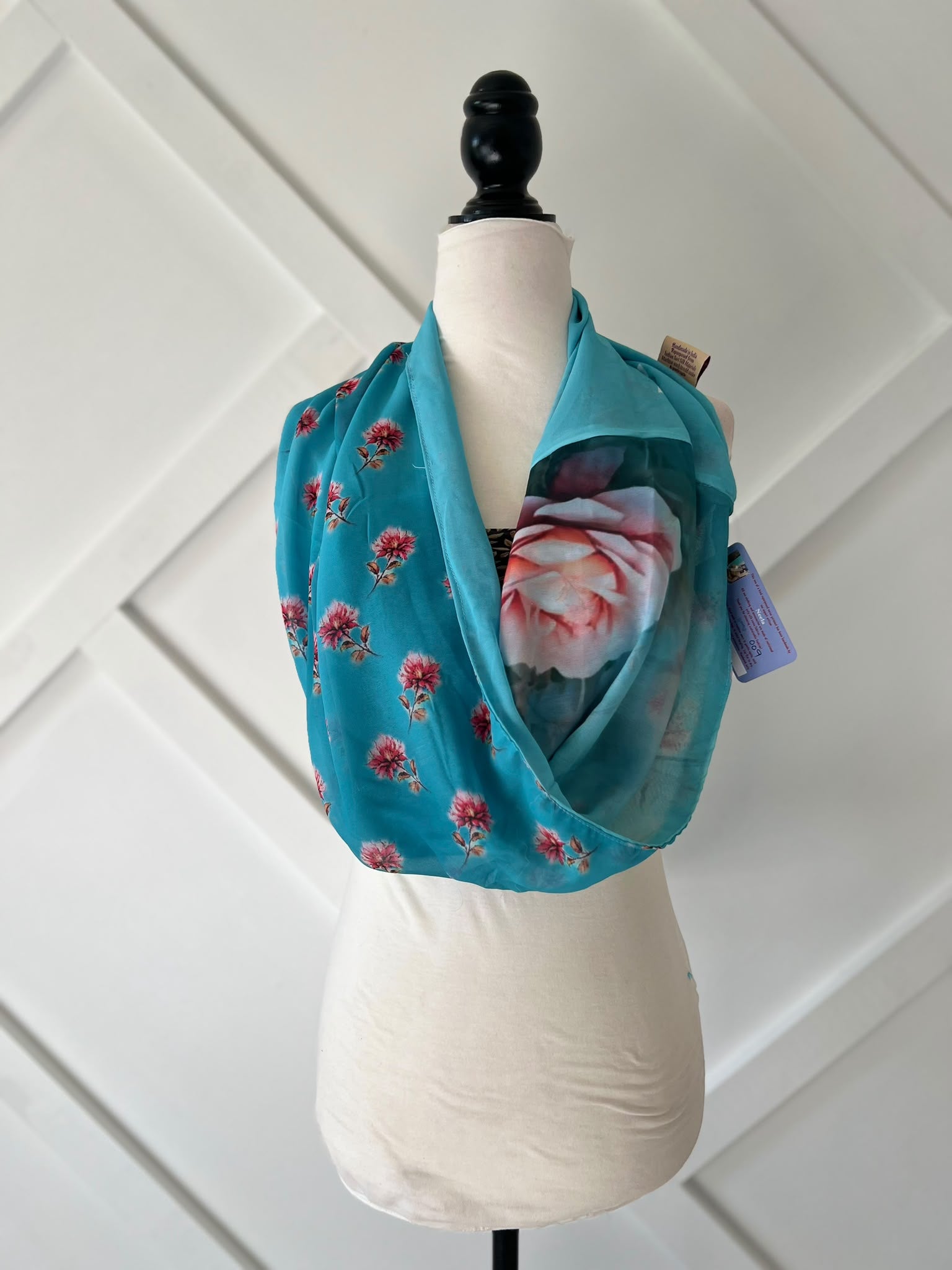 40 inch Reversible Infinity Scarf (short)-009 - Rangeelaa- Fairtrade Sustainable Women's Clothingscarf