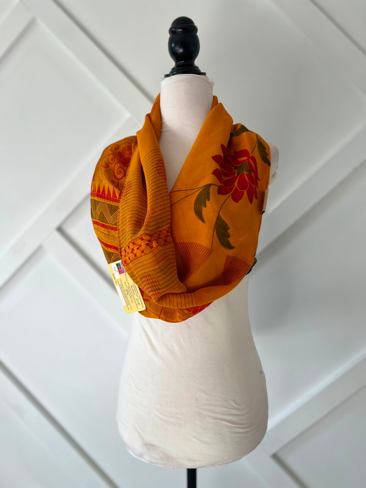 40 inch Reversible Infinity Scarf (short)-010 - Rangeelaa- Fairtrade Sustainable Women's Clothingscarf