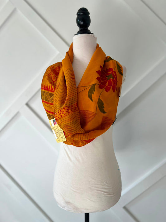 40 inch Reversible Infinity Scarf (short)-010 - Rangeelaa- Fairtrade Sustainable Women's Clothingscarf