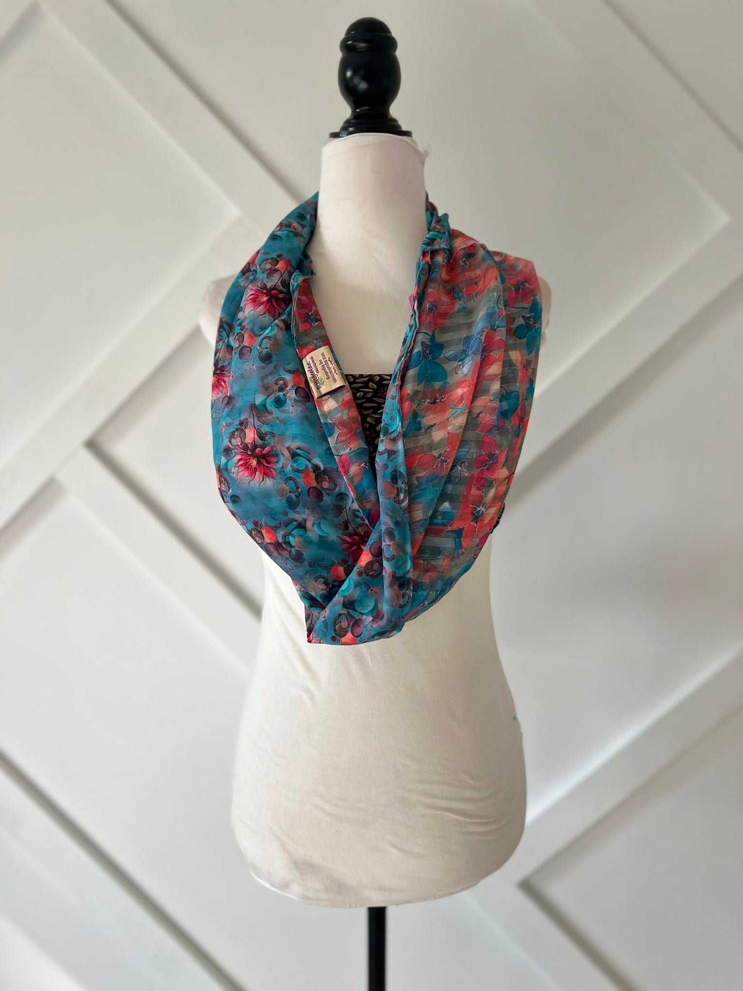 40 inch Reversible Infinity Scarf (short)-012 - Rangeelaa- Fairtrade Sustainable Women's Clothingscarf