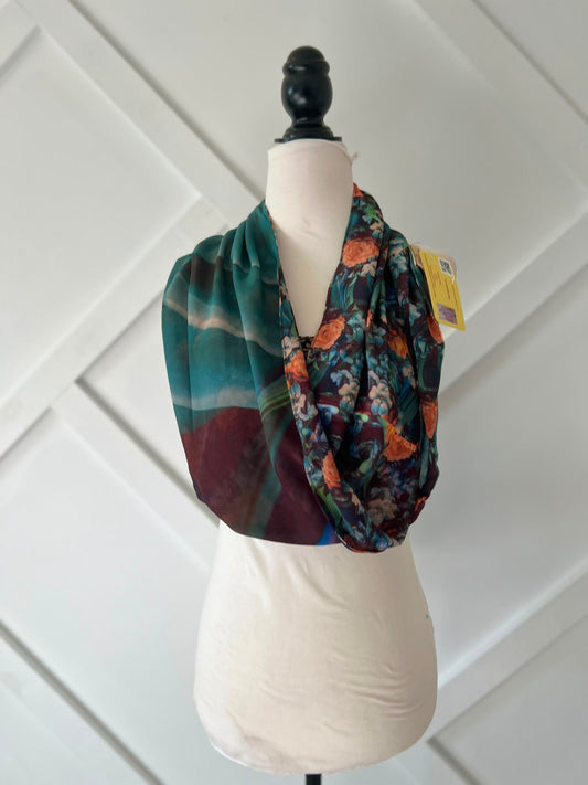 40 inch Reversible Infinity Scarf (short)-018 - Rangeelaa- Fairtrade Sustainable Women's Clothingscarf
