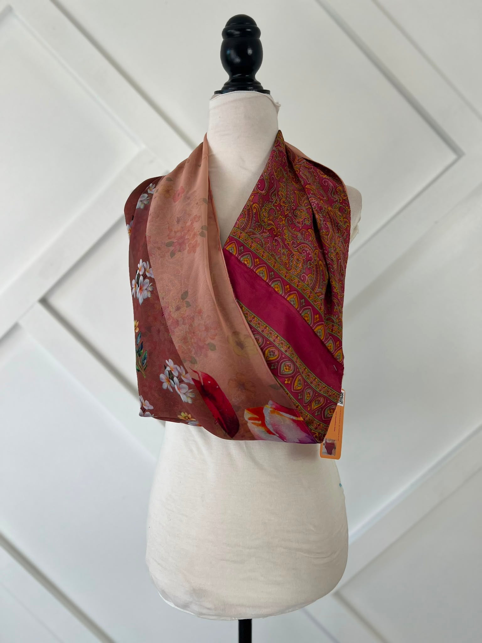 40 inch Reversible Infinity Scarf (short)-023 - Rangeelaa- Fairtrade Sustainable Women's Clothingscarf