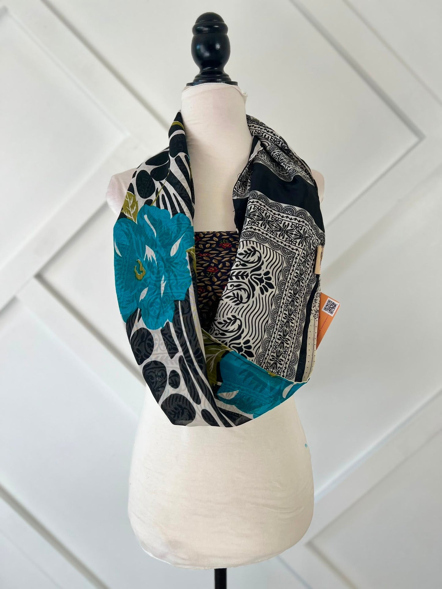 40 inch Reversible Infinity Scarf (short)-024 - Rangeelaa- Fairtrade Sustainable Women's Clothingscarf