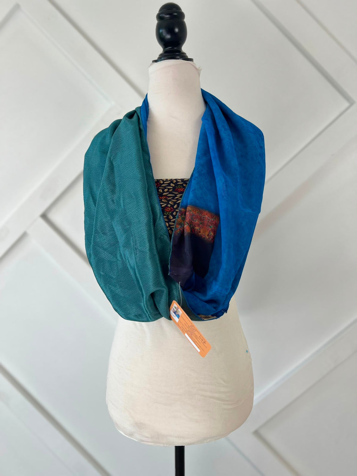 40 inch Reversible Infinity Scarf (short)-028 - Rangeelaa- Fairtrade Sustainable Women's Clothingscarf