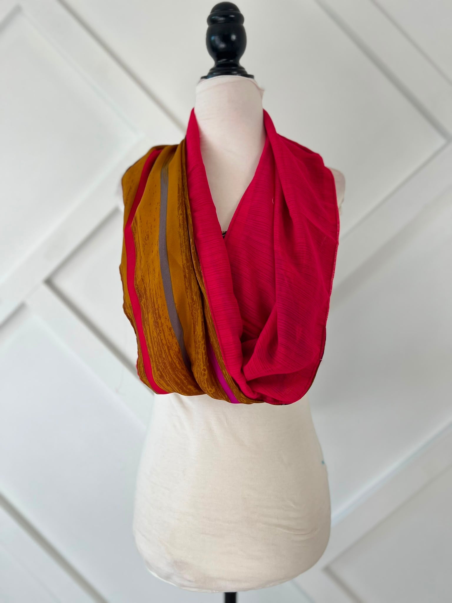40 inch Reversible Infinity Scarf (short)-030 - Rangeelaa- Fairtrade Sustainable Women's Clothingscarf