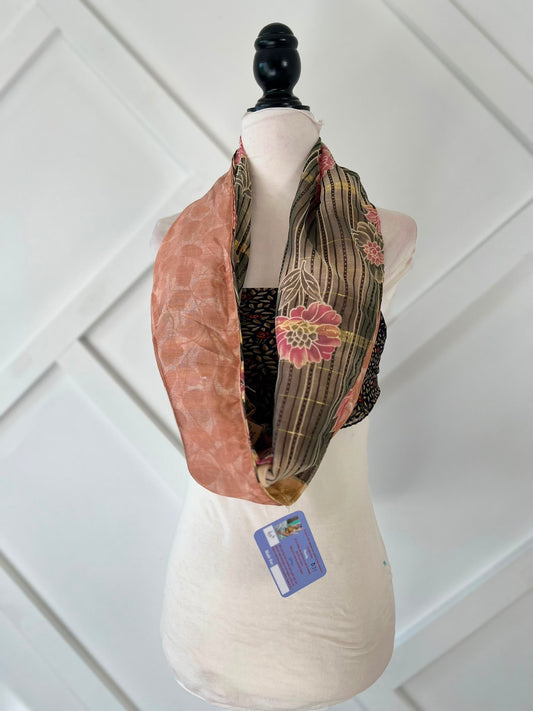 40 inch Reversible Infinity Scarf (short)-031 - Rangeelaa- Fairtrade Sustainable Women's Clothingscarf