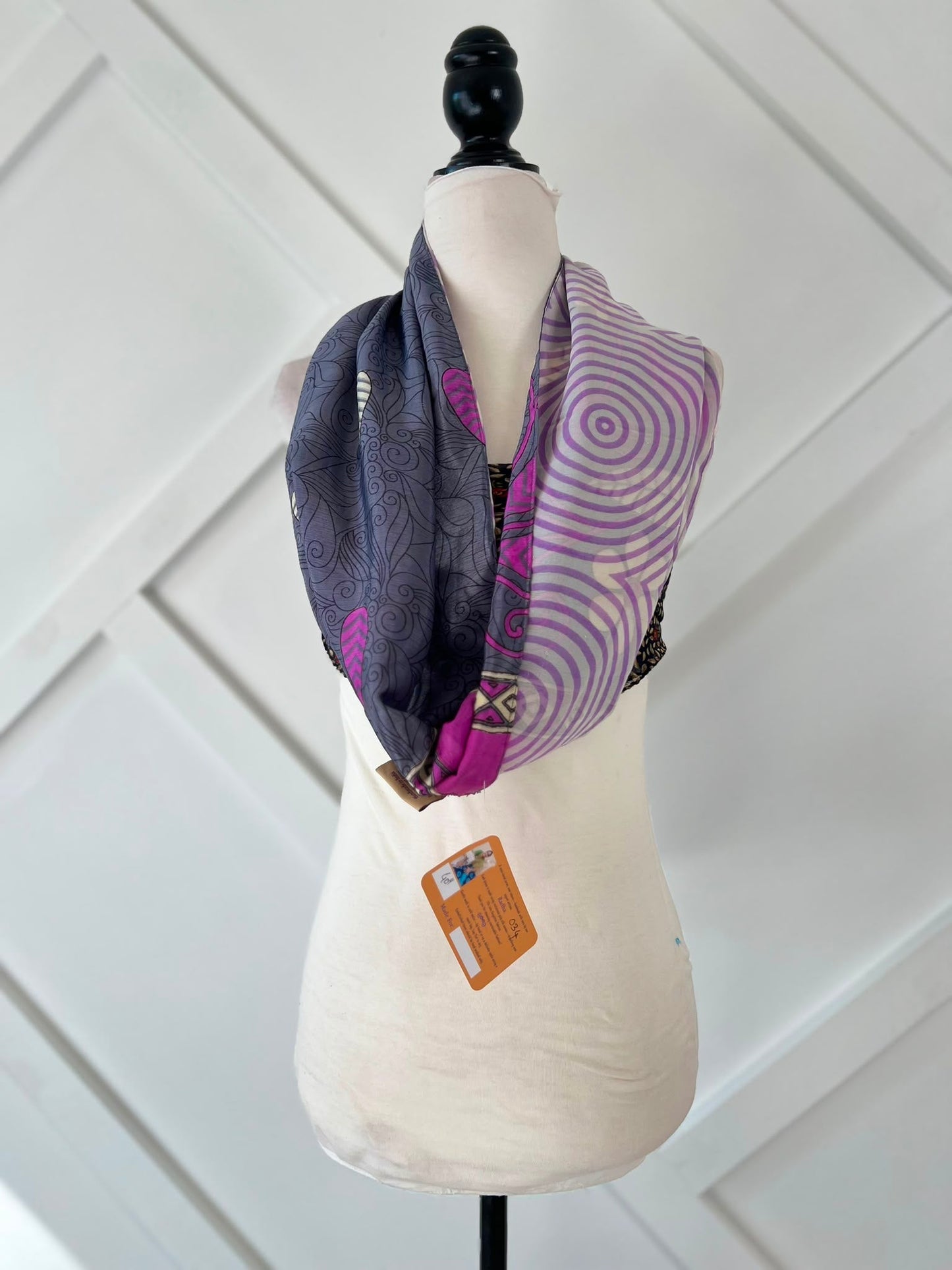 40 inch Reversible Infinity Scarf (short)-034 - Rangeelaa- Fairtrade Sustainable Women's Clothingscarf