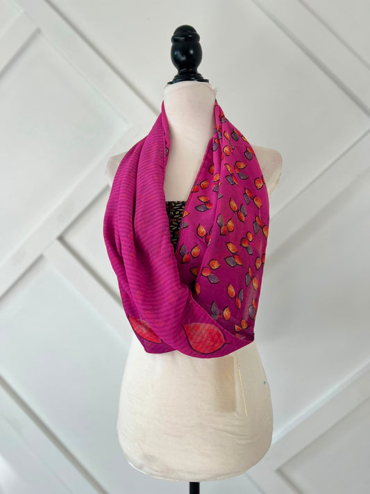 40 inch Reversible Infinity Scarf (short)-037 - Rangeelaa- Fairtrade Sustainable Women's Clothingscarf