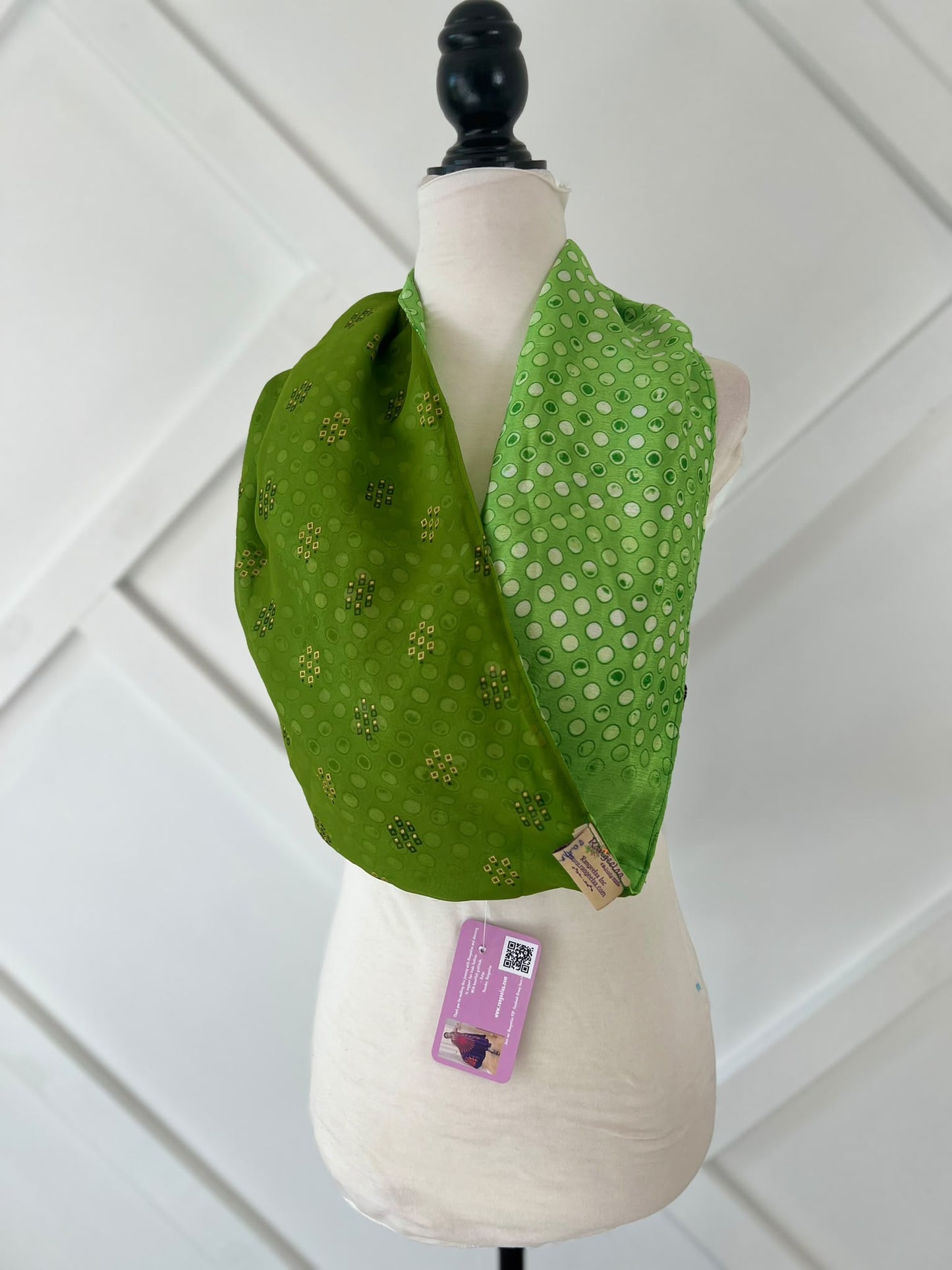 40 inch Reversible Infinity Scarf (short)-040 - Rangeelaa- Fairtrade Sustainable Women's Clothingscarf