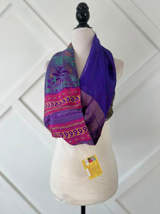 40 inch Reversible Infinity Scarf (short)-042 - Rangeelaa- Fairtrade Sustainable Women's Clothingscarf