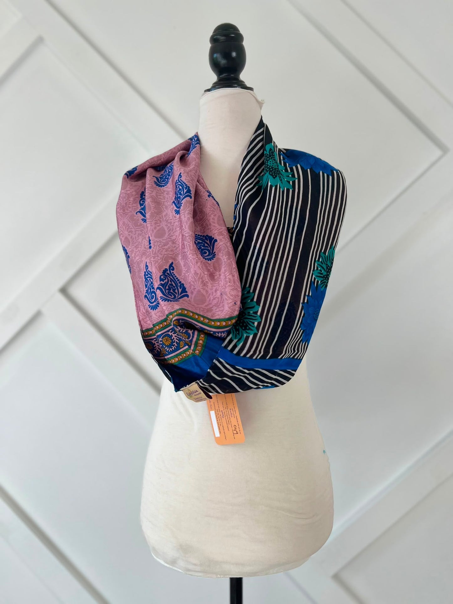 40 inch Reversible Infinity Scarf (short)-049 - Rangeelaa- Fairtrade Sustainable Women's Clothingscarf