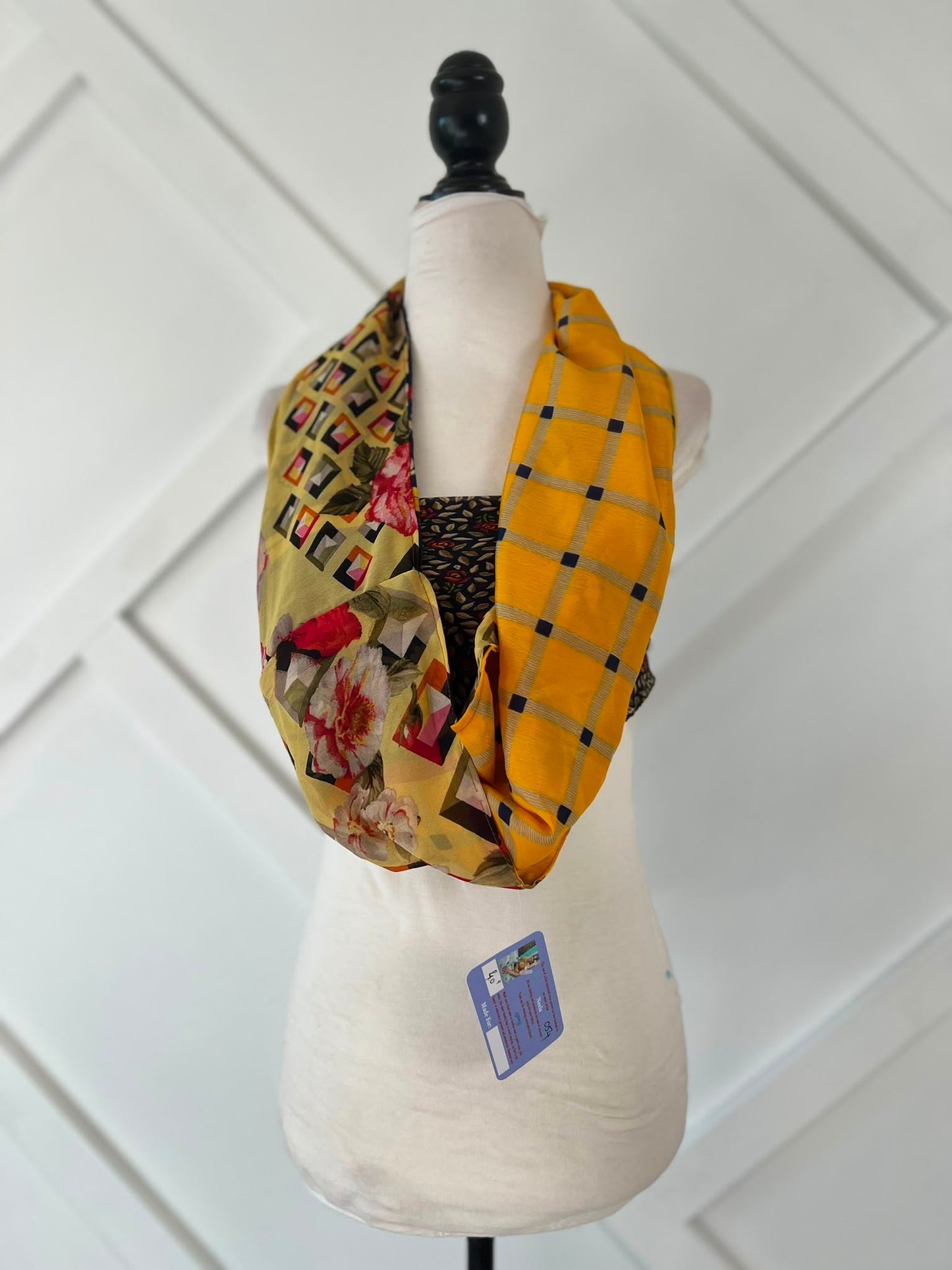 40 inch Reversible Infinity Scarf (short)-054 - Rangeelaa- Fairtrade Sustainable Women's Clothingscarf
