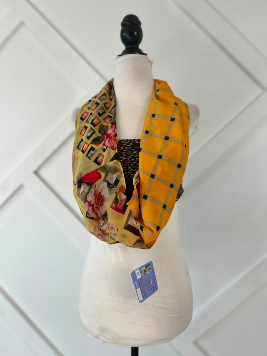 40 inch Reversible Infinity Scarf (short)-054 - Rangeelaa- Fairtrade Sustainable Women's Clothingscarf