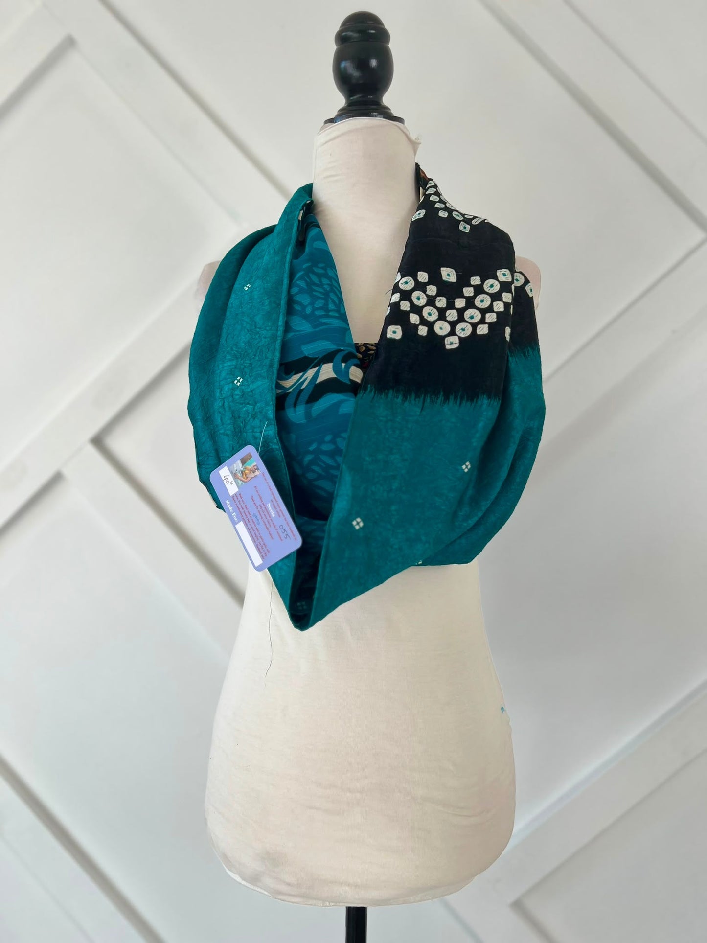 40 inch Reversible Infinity Scarf (short)-055 - Rangeelaa- Fairtrade Sustainable Women's Clothingscarf
