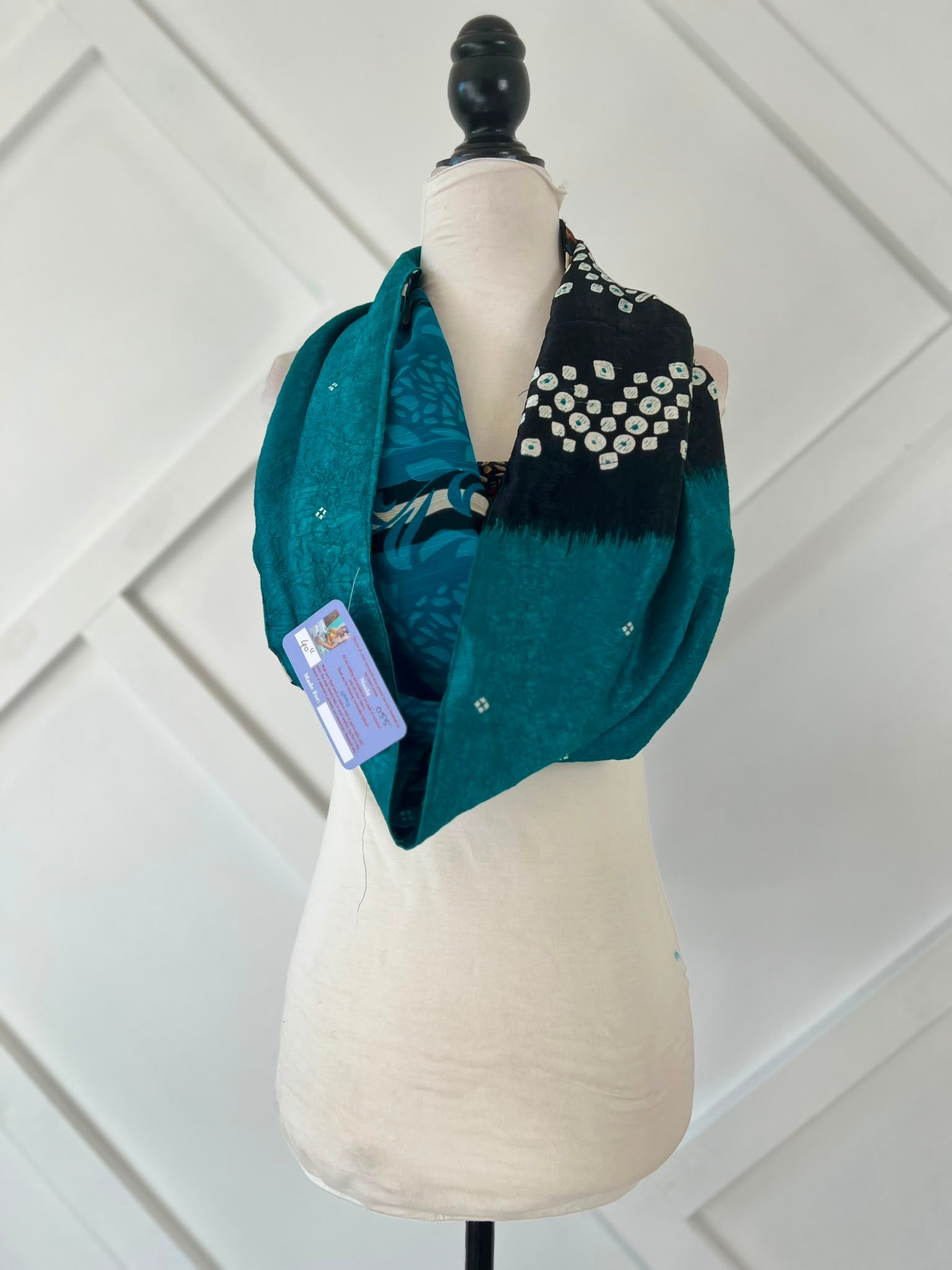 40 inch Reversible Infinity Scarf (short)-055 - Rangeelaa- Fairtrade Sustainable Women's Clothingscarf
