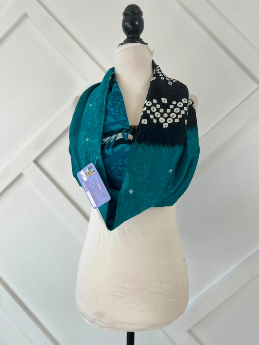 40 inch Reversible Infinity Scarf (short)-055 - Rangeelaa- Fairtrade Sustainable Women's Clothingscarf