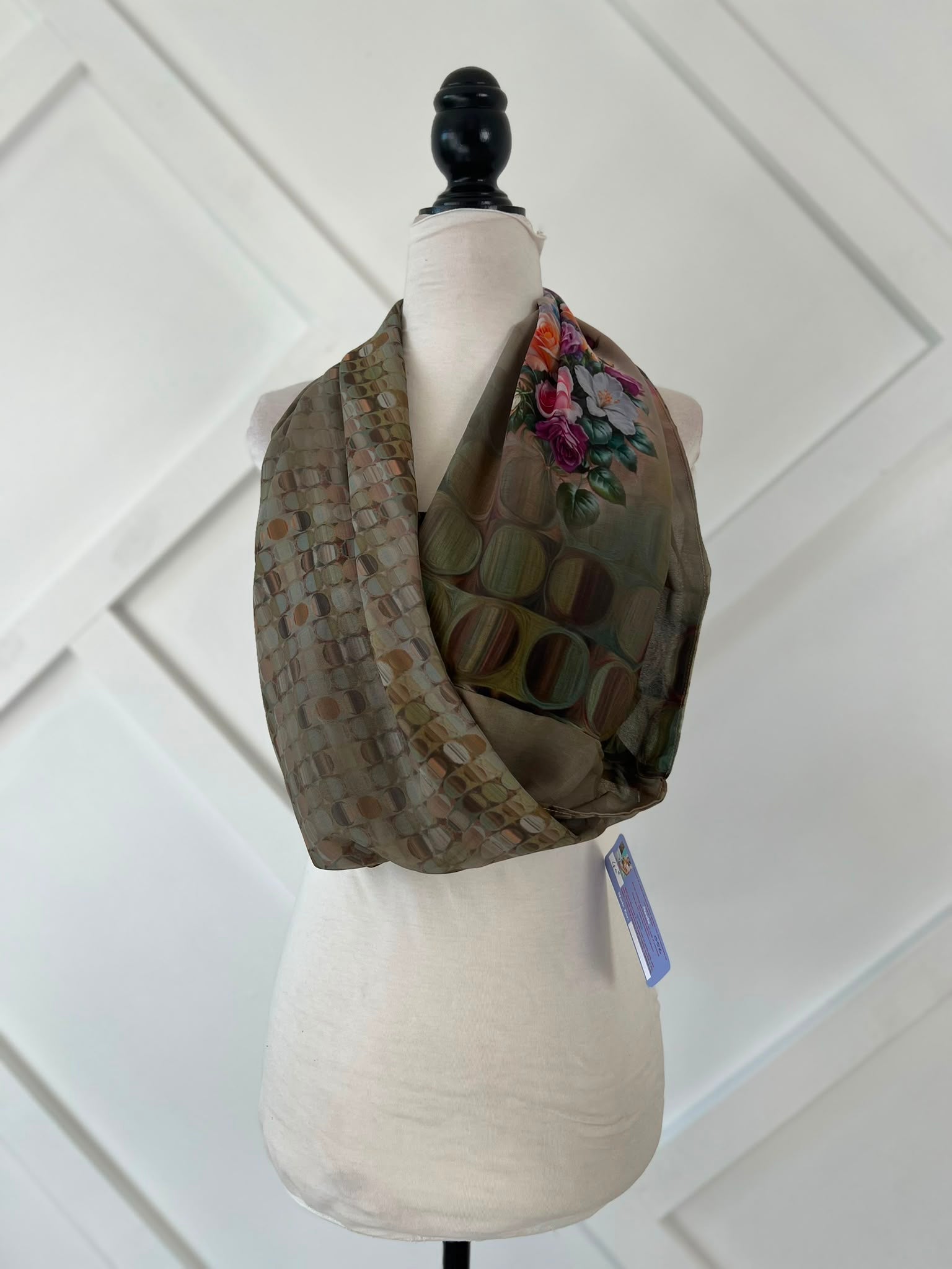 40 inch Reversible Infinity Scarf (short)-056 - Rangeelaa- Fairtrade Sustainable Women's Clothingscarf