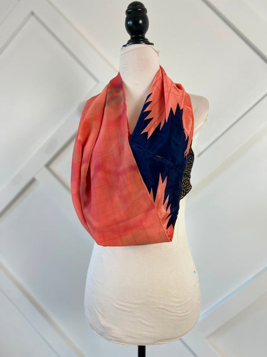 40 inch Reversible Infinity Scarf (short)-059 - Rangeelaa- Fairtrade Sustainable Women's Clothingscarf