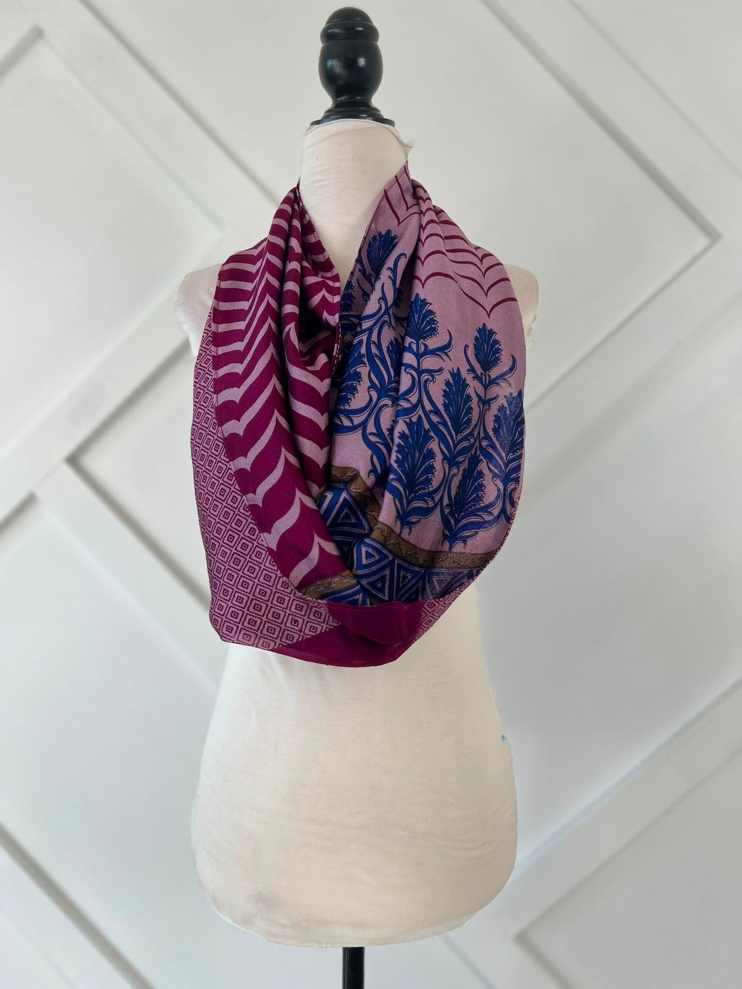 40 inch Reversible Infinity Scarf (short)-064 - Rangeelaa- Fairtrade Sustainable Women's Clothingscarf