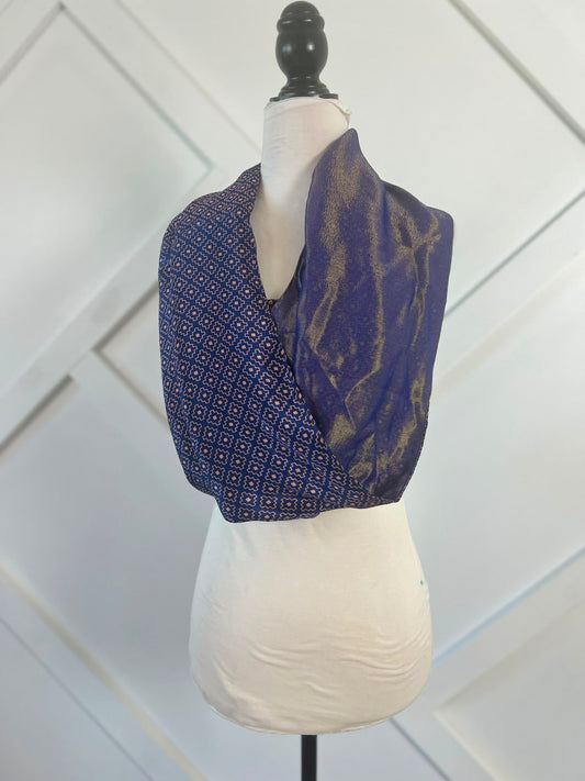 40 inch Reversible Infinity Scarf (short)-073 - Rangeelaa- Fairtrade Sustainable Women's Clothingscarf