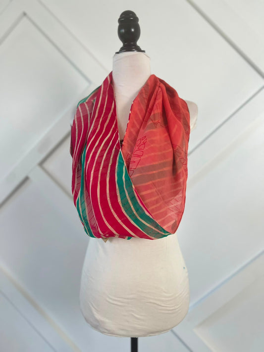 40 inch Reversible Infinity Scarf (short)-078 - Rangeelaa- Fairtrade Sustainable Women's Clothingscarf