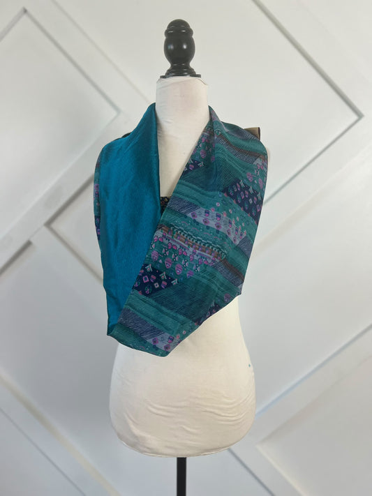 40 inch Reversible Infinity Scarf (short)-079 - Rangeelaa- Fairtrade Sustainable Women's Clothingscarf