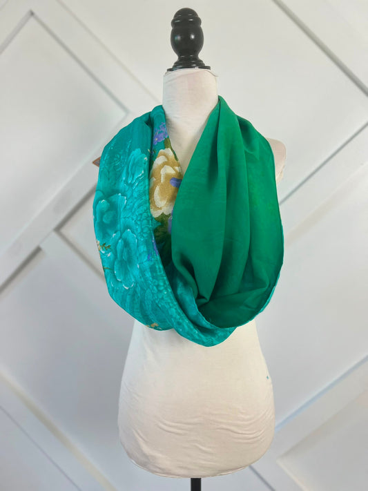 40 inch Reversible Infinity Scarf (short)-089 - Rangeelaa- Fairtrade Sustainable Women's Clothingscarf