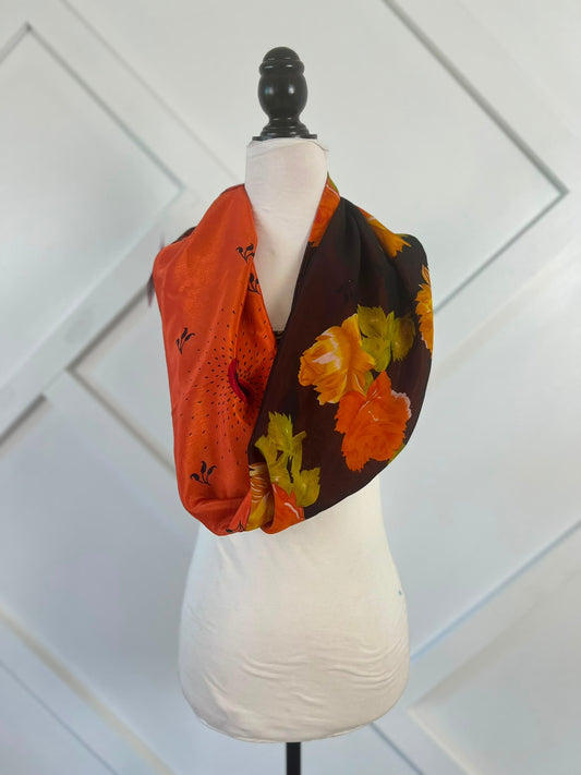 40 inch Reversible Infinity Scarf (short)-092 - Rangeelaa- Fairtrade Sustainable Women's Clothingscarf