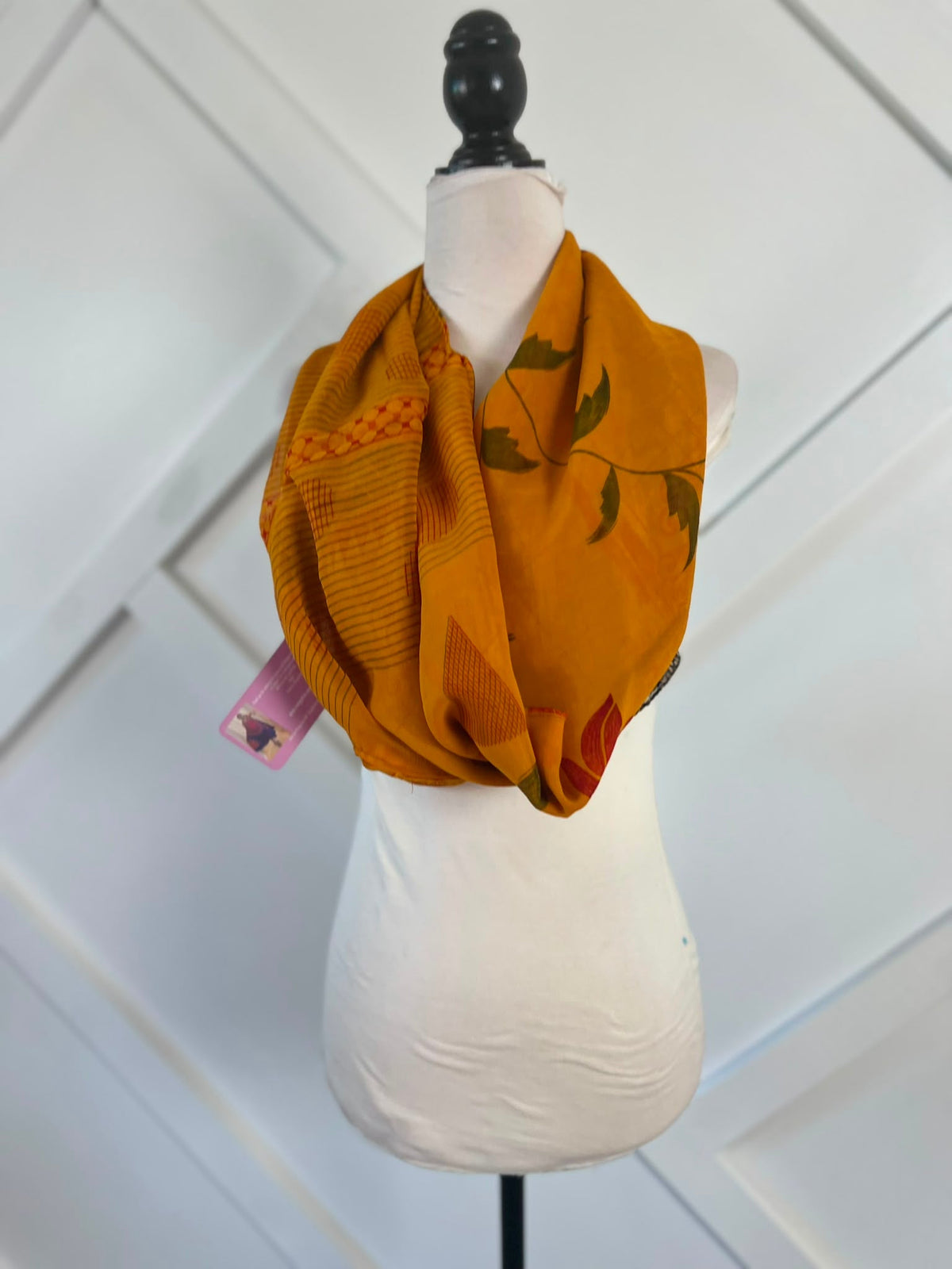 40 inch Reversible Infinity Scarf (short)-097 - Rangeelaa- Fairtrade Sustainable Women's Clothingscarf