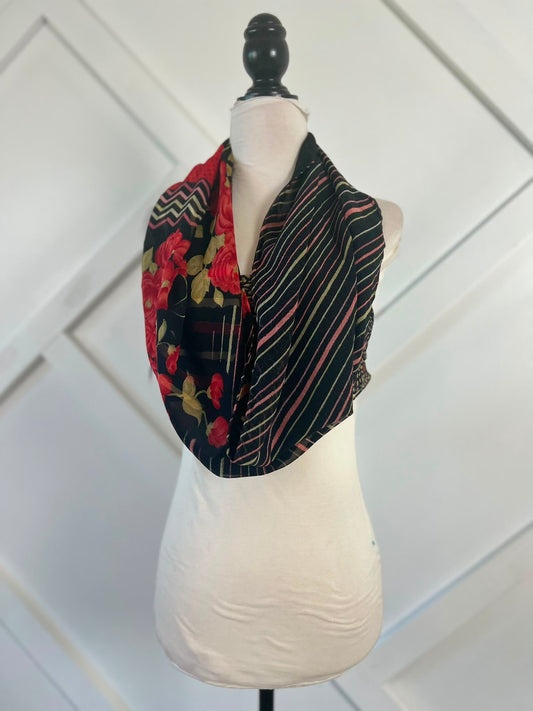 40 inch Reversible Infinity Scarf (short)-098 - Rangeelaa- Fairtrade Sustainable Women's Clothingscarf
