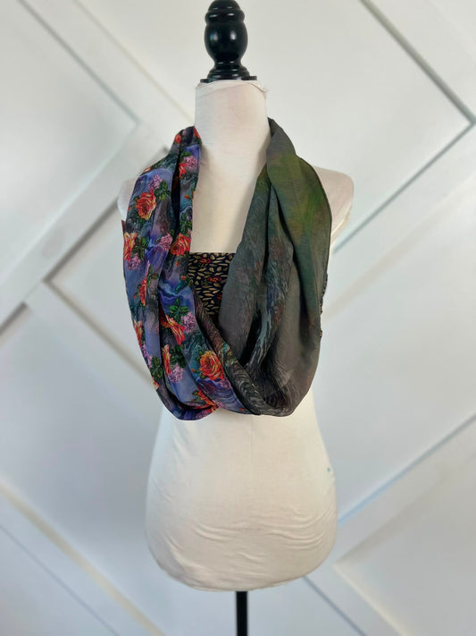 40 inch Reversible Infinity Scarf (short)-118 - Rangeelaa- Fairtrade Sustainable Women's Clothingscarf