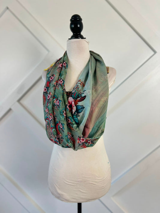 40 inch Reversible Infinity Scarf (short)-123 - Rangeelaa- Fairtrade Sustainable Women's Clothingscarf