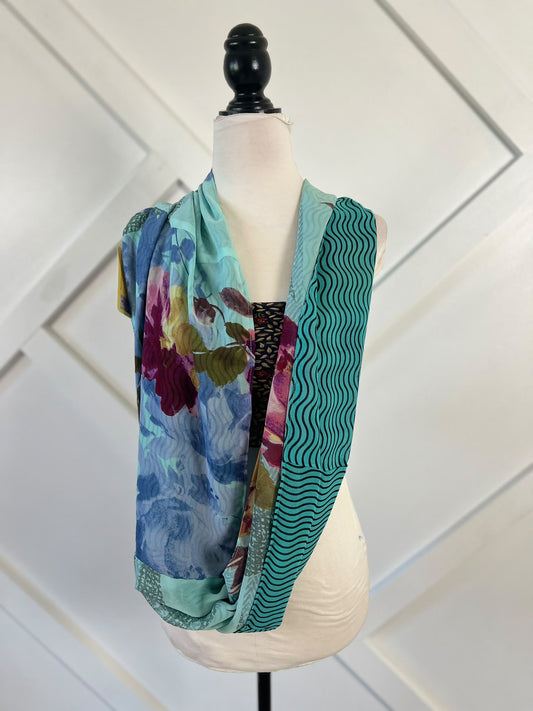 40 inch Reversible Infinity Scarf (short)-124 - Rangeelaa- Fairtrade Sustainable Women's Clothingscarf